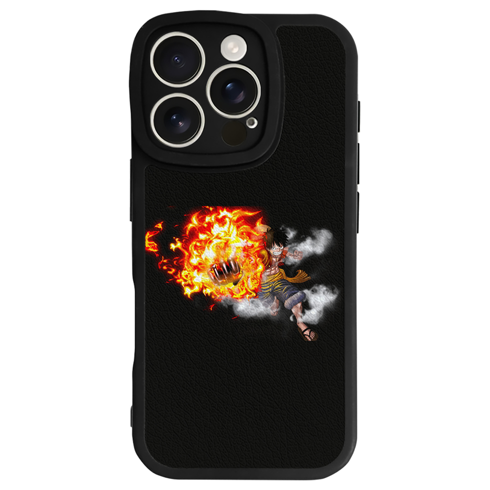 ワンピース モンキー・D・ルフィ ONE PIECE Monkey D. Luffy 【iPhone 16シリーズ対応】シリコンスマホケース（レザー調） 材質：シリコン